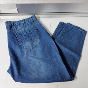 Boohoo Blue Denim‎ Jeans Relaxed Fit High Rise Womens Size 16